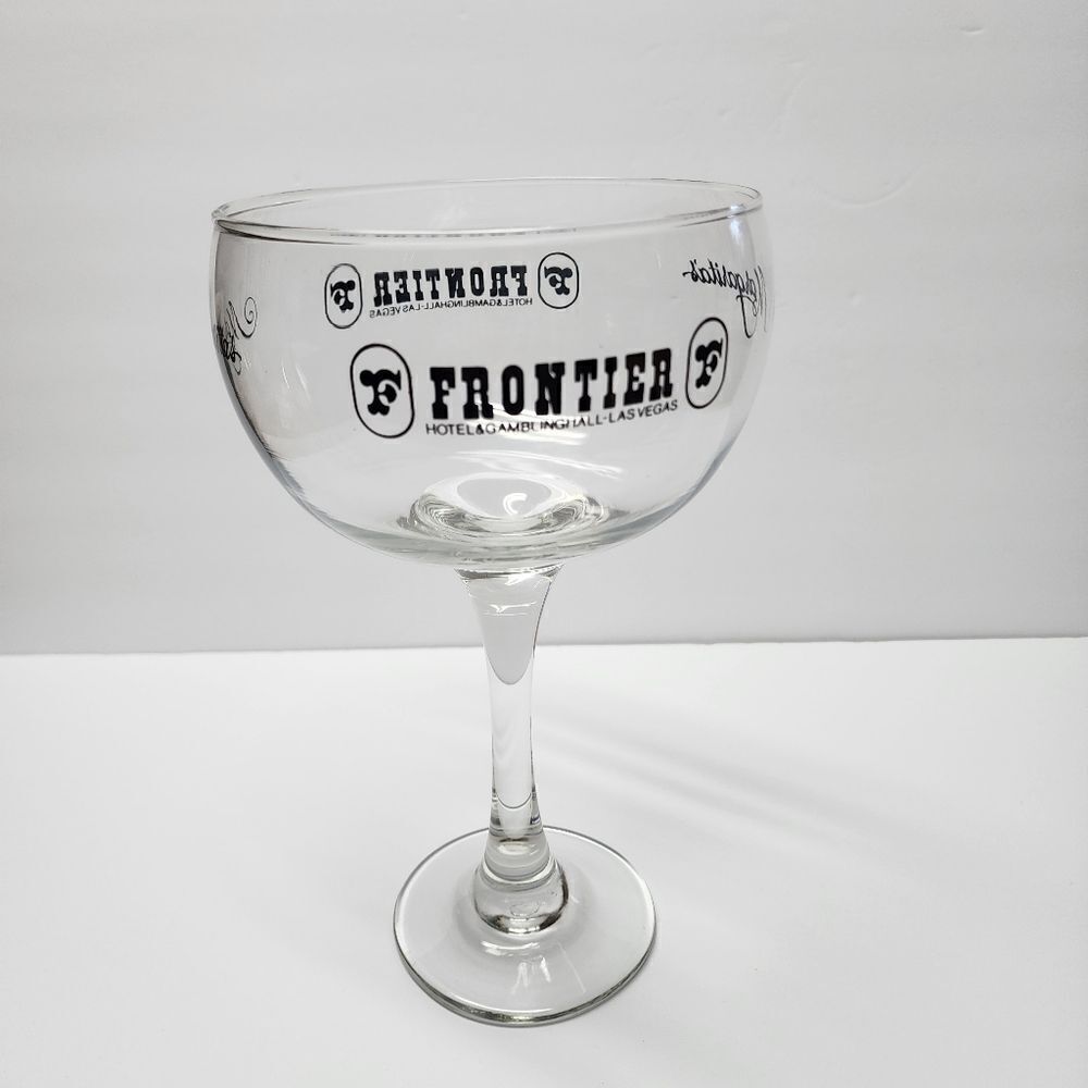 Vintage Extra Large Margarita Glass From The Frontier Hotel & Gambling Hall